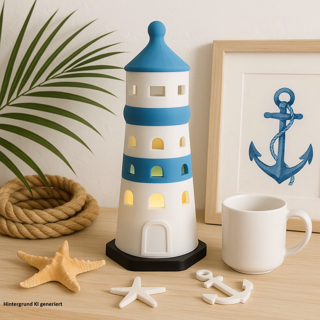 Maritimer Leuchtturm als Deko
