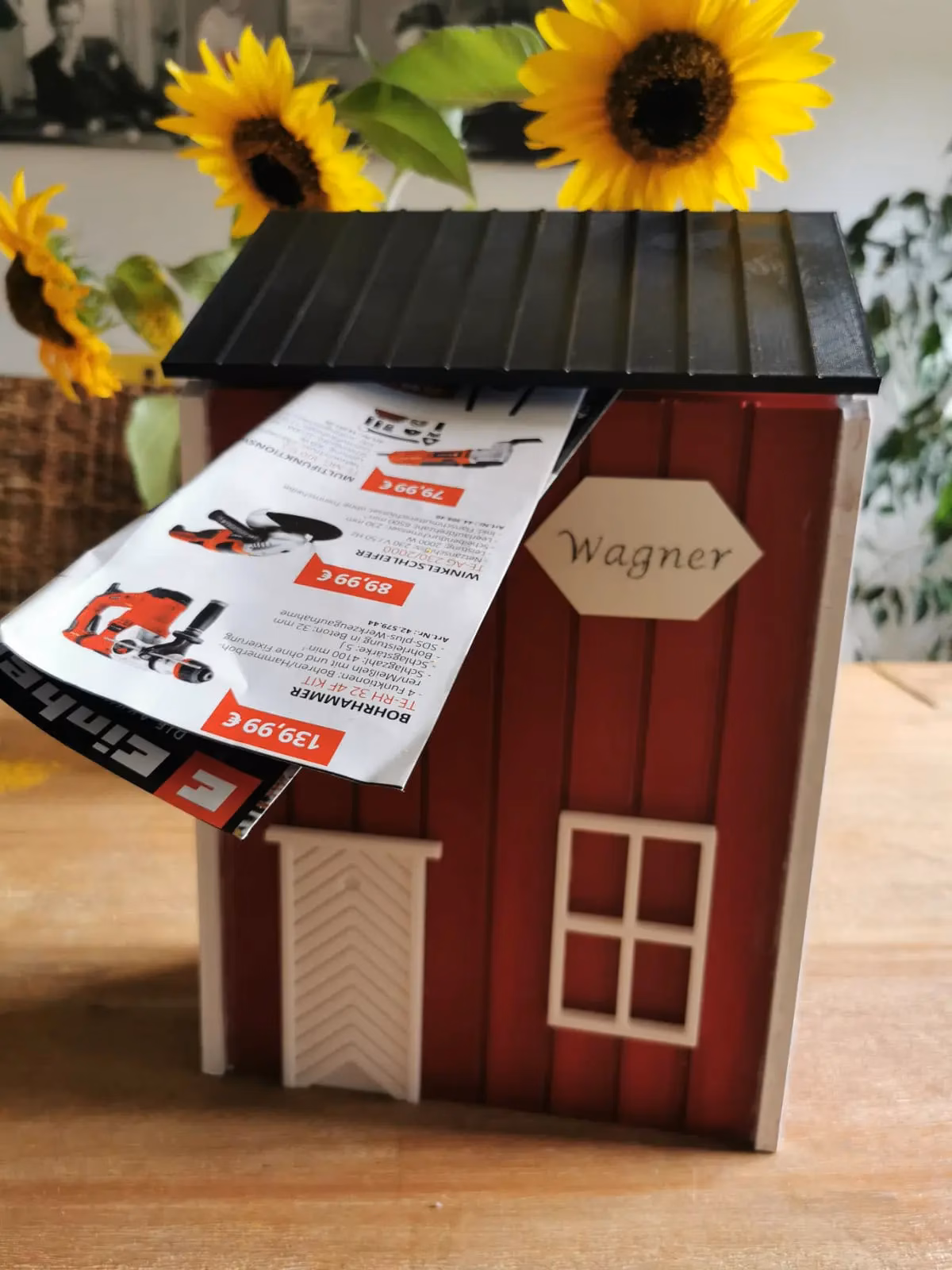 Briefkasten im Schwedenhausstil | mit Schublade
