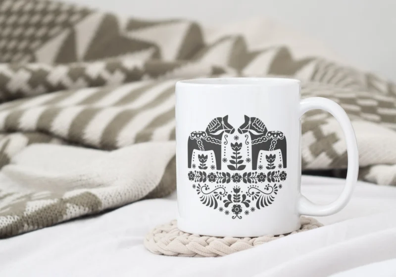 Kaffeebecher, Kaffeetasse "Dalahäst" Motivtasse – Bild 2