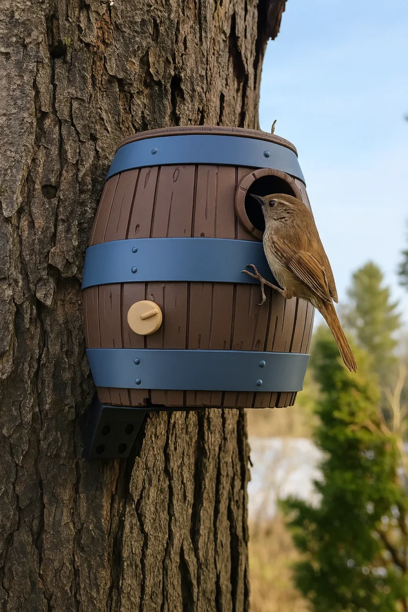 Vogelhaus, Nistkasten "Fass" – Bild 2