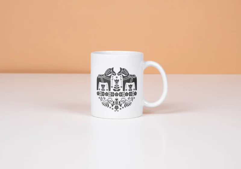 Kaffeebecher, Kaffeetasse "Dalahäst" Motivtasse – Bild 3