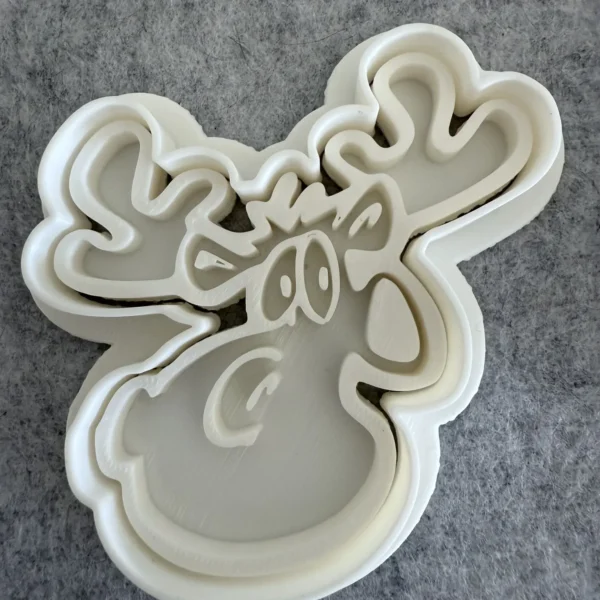 Ausstechform lustiger Elch inkl. Stempel