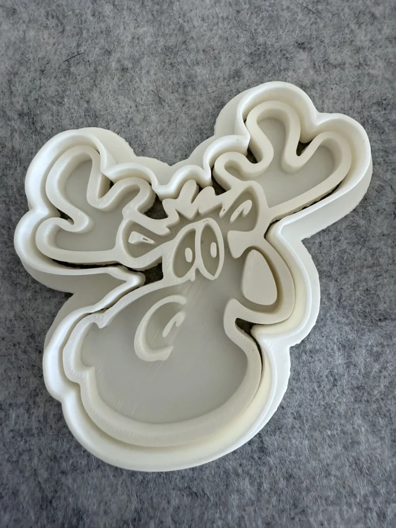 Ausstechform lustiger Elch inkl. Stempel