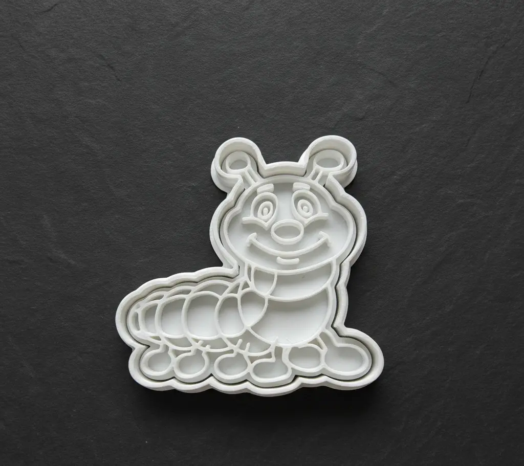 Ausstechform Raupe Nimmersatt inkl. Stempel