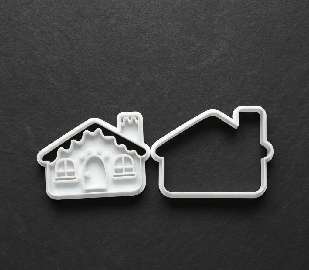 Ausstechform Weihnachtshaus inkl. Stempel