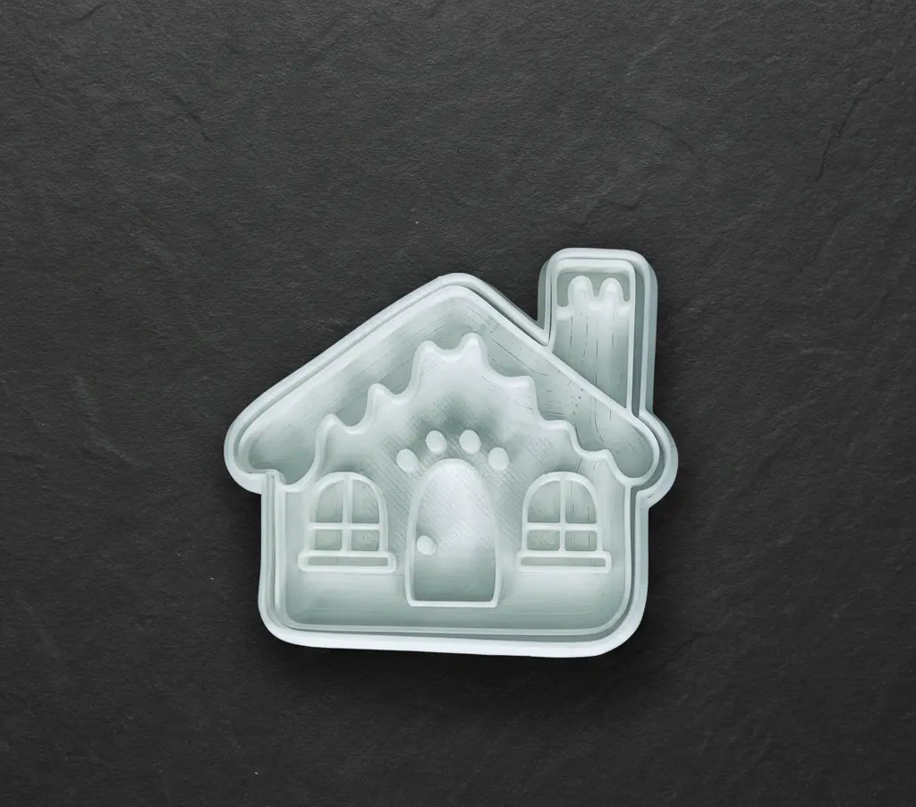 Ausstechform Weihnachtshaus inkl. Stempel