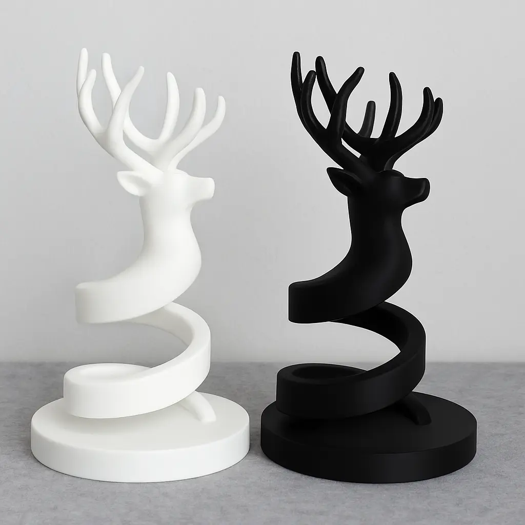 Rentier Kerzenhalter im 2er Set, moderne Weihnachtsdeko
