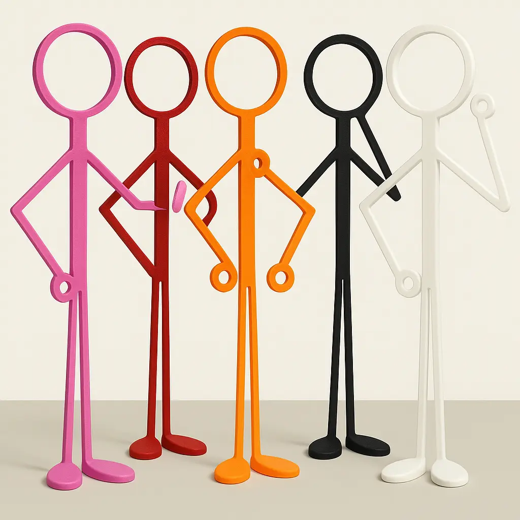 Strichmännchen – Deko mit Funktion fürs Bad – Bild 2