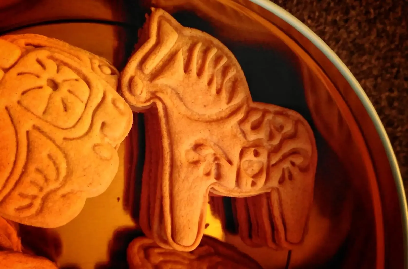 Ausstechform Dalahäst mit Stempel