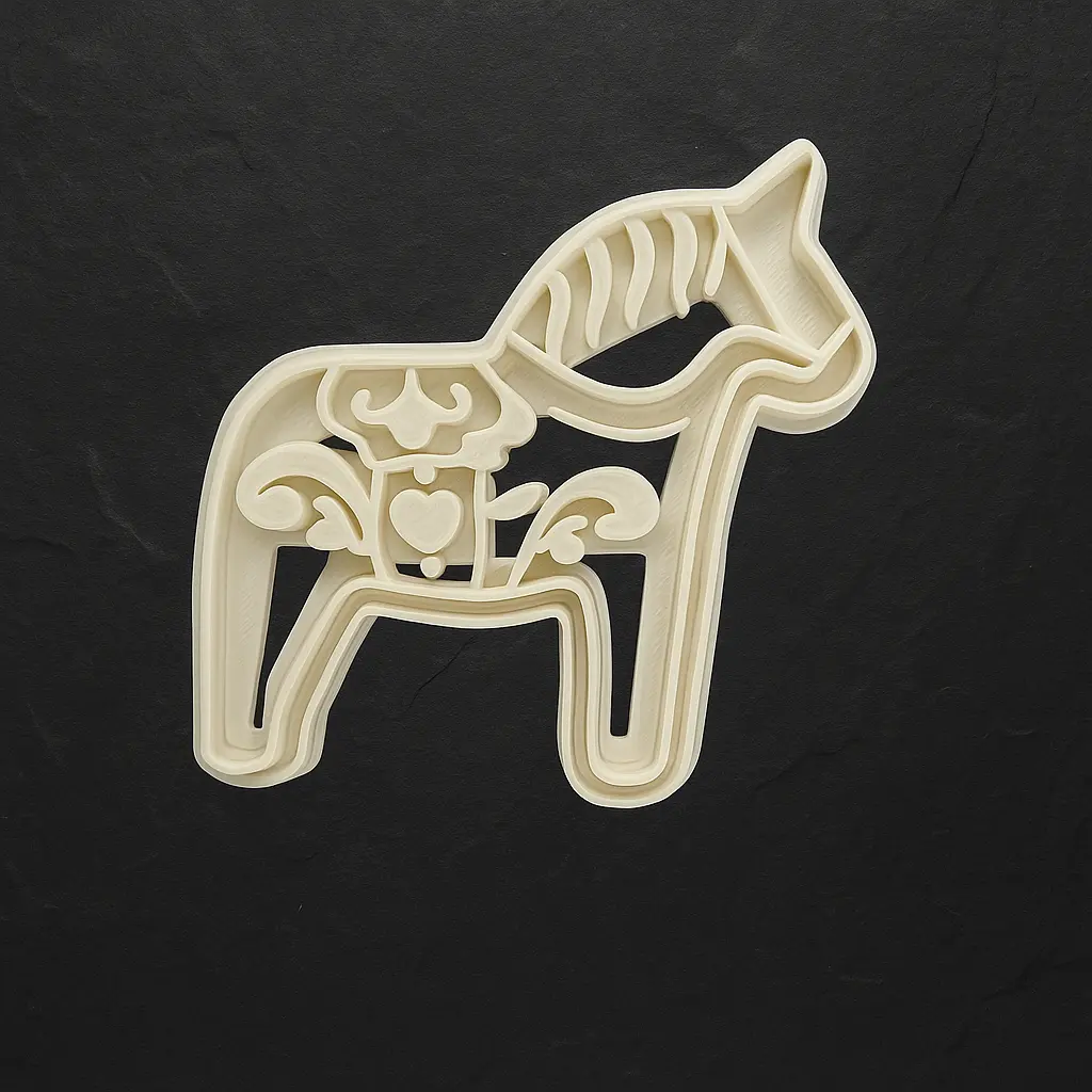 Ausstechform Dalahäst mit Stempel