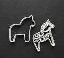 Ausstechform Dalahäst mit Stempel