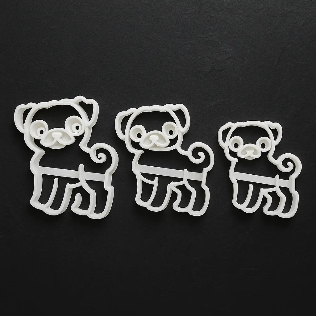 Ausstechform Mops – Detailansicht