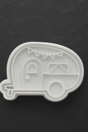 Ausstechform Wohnwagen mit Stempel