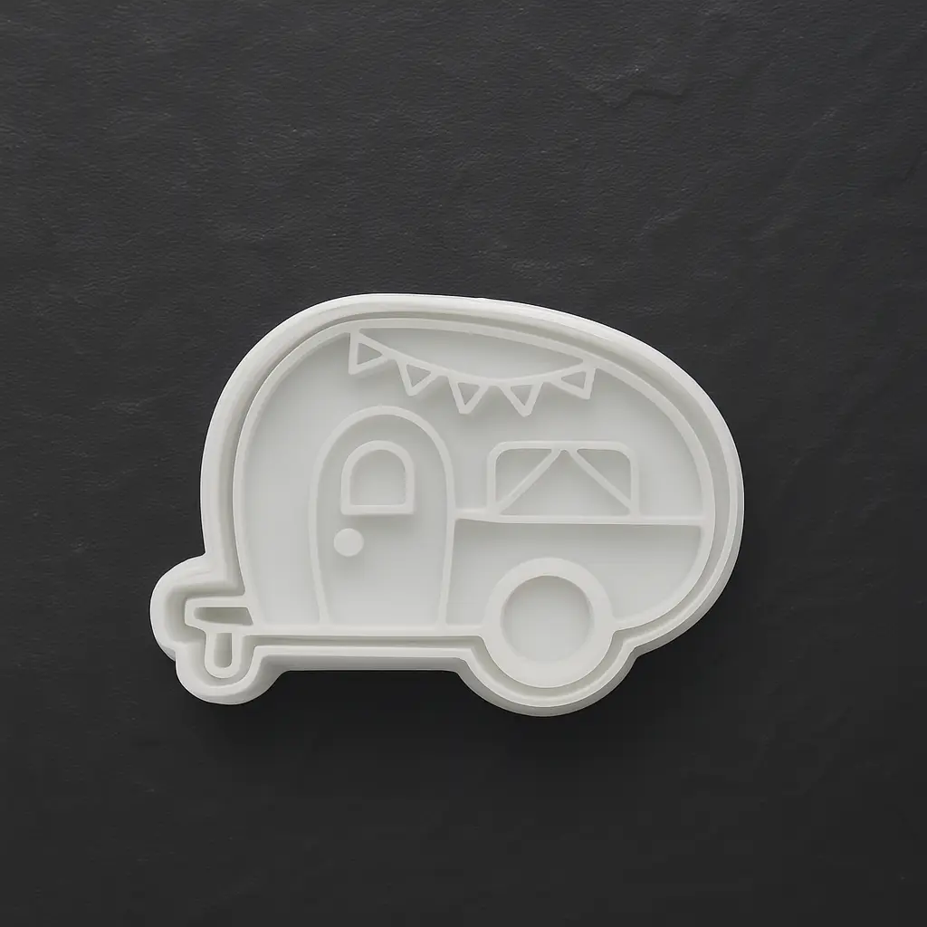 Ausstechform Wohnwagen mit Stempel