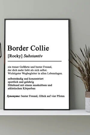 Definition Border Collie Wanddeko