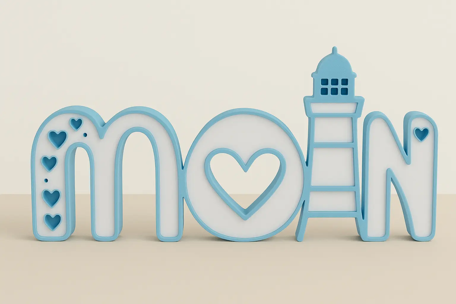 Deko-Schriftzug MOIN Küstendeko