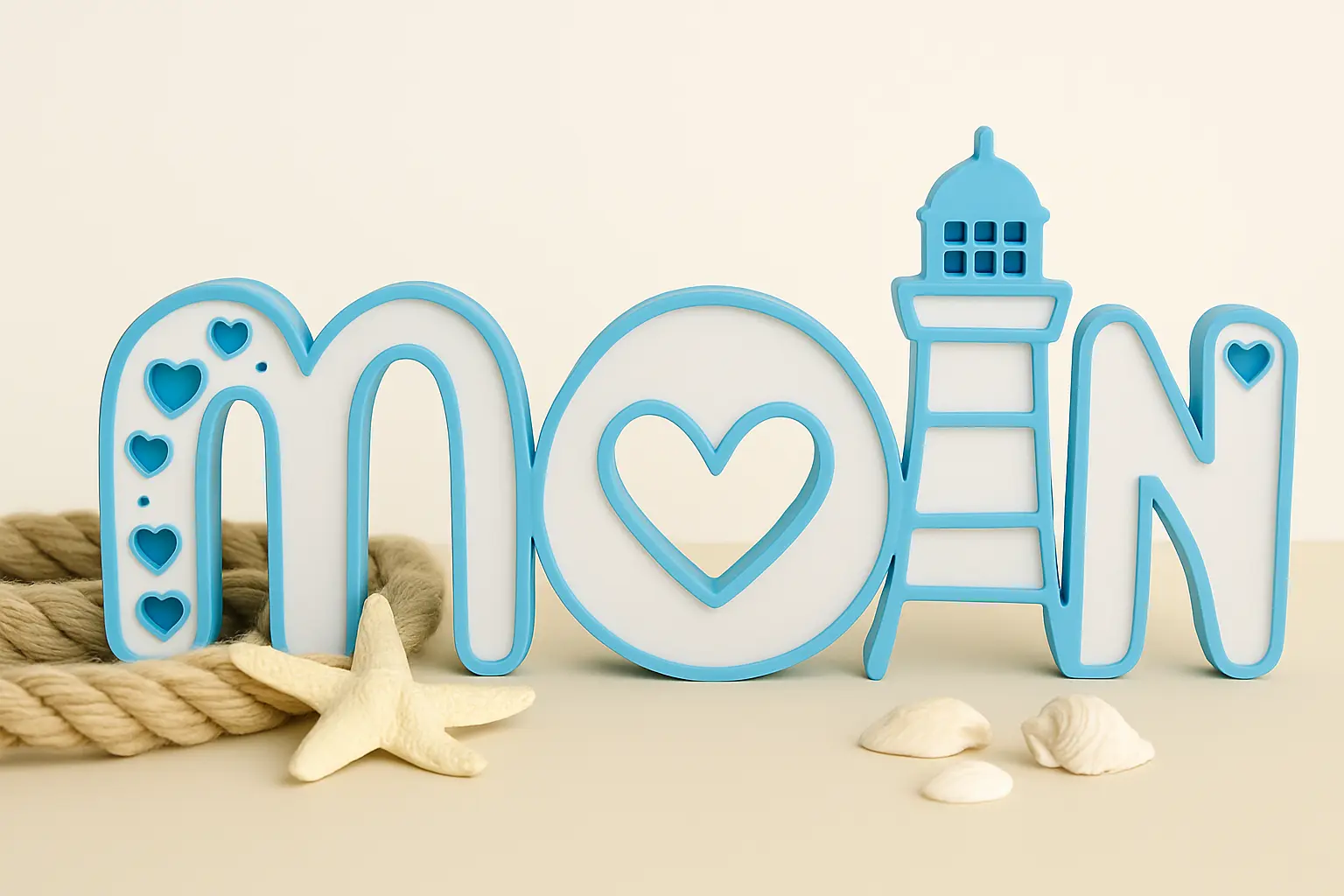 Deko-Schriftzug MOIN Küstendeko