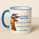 Elch Tasse Sehnsucht nach Schweden mit Spruch