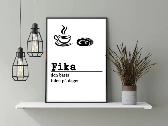 Fika skandinavisches Motiv
