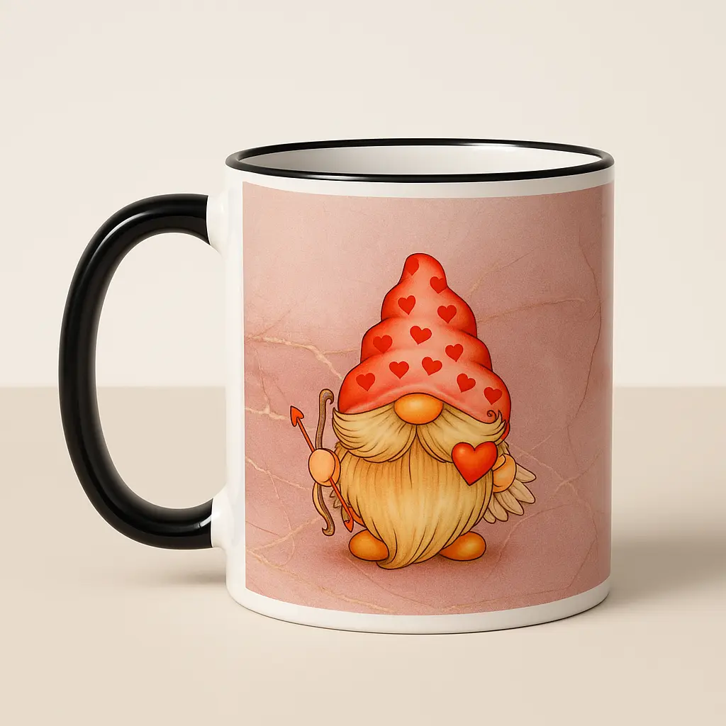 Witzige Gnom Tasse mit frechem Po auf der Rückseite – originelle Geschenkidee