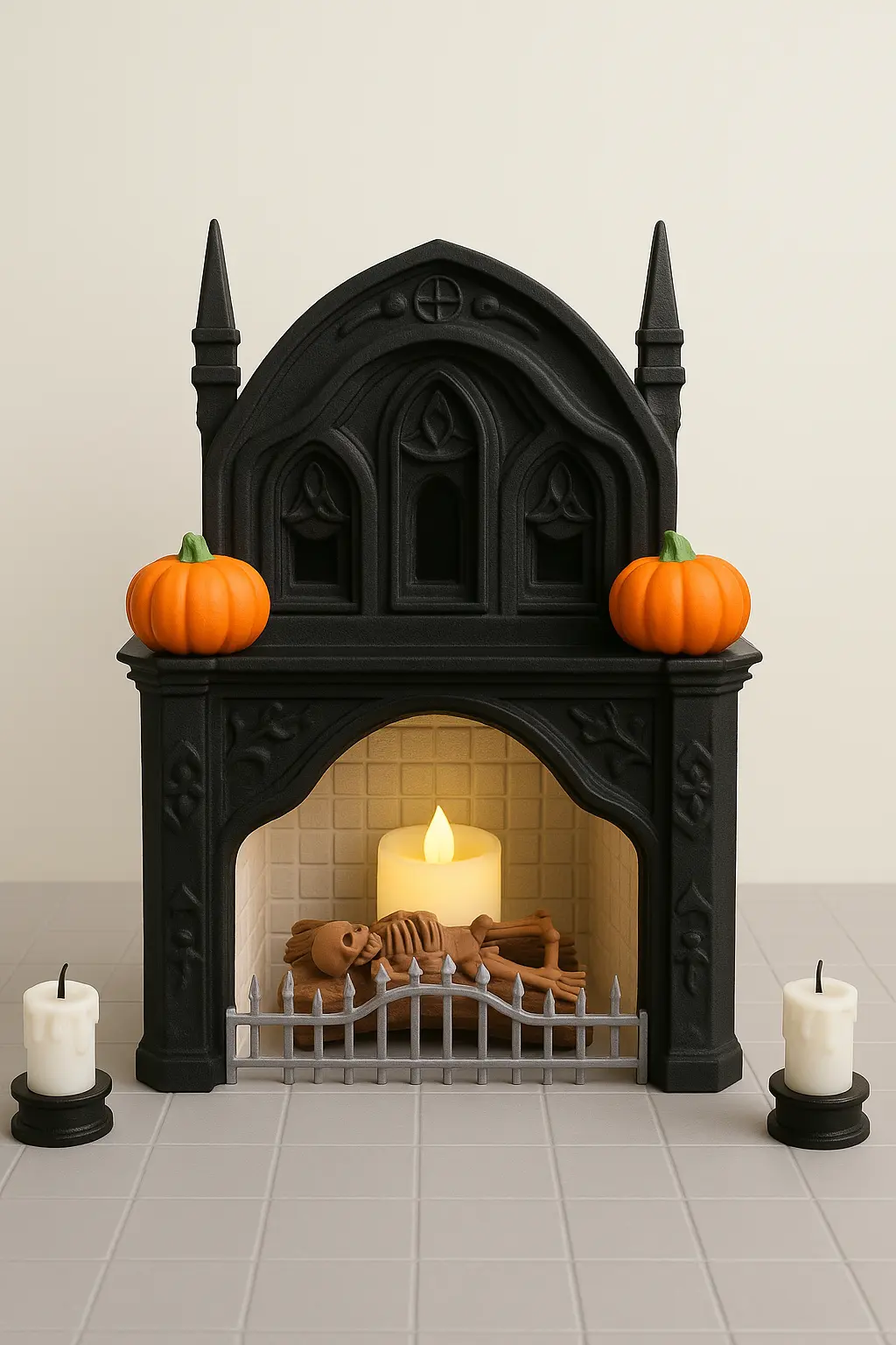 amin Dekoration im Gothic-Stil mit Kürbissen