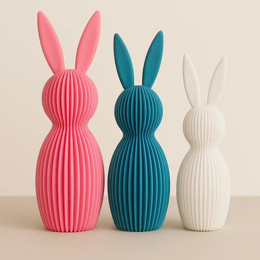 Hasen Figur modern als Osterdekoration