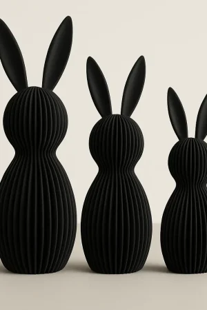 Hasen Figur modern als Osterdekoration