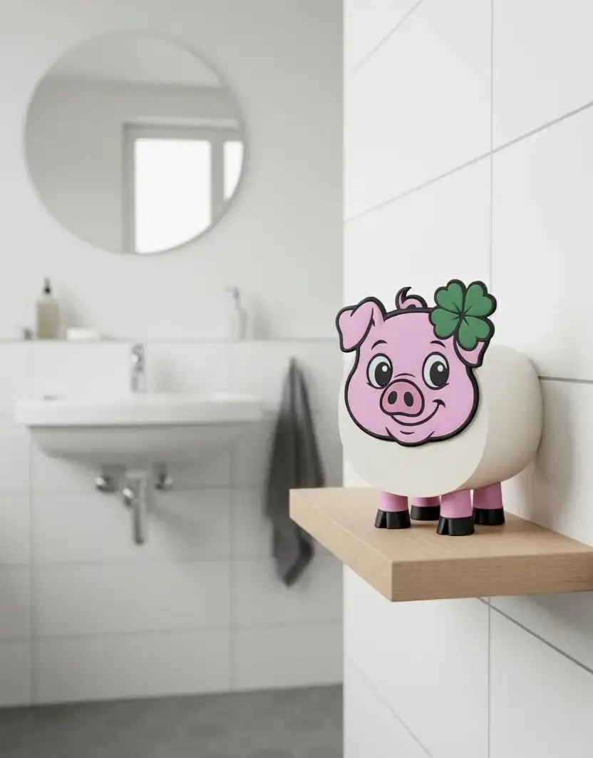 Klopapierhalter Schwein Gerlinde – lustige WC-Deko