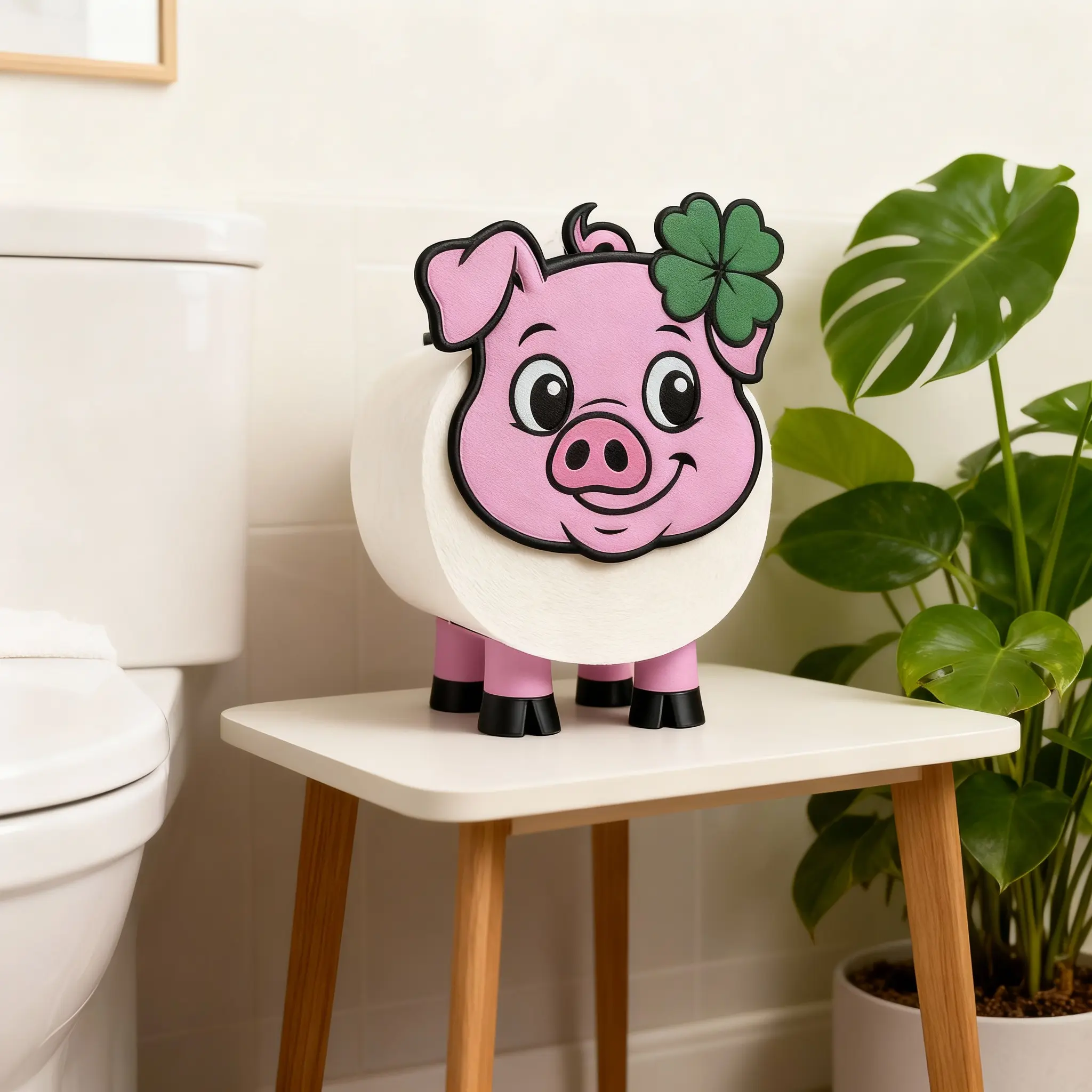 Klopapierhalter Schwein Gerlinde – lustige WC-Deko