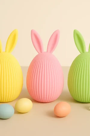 Osterei Figur mit Ohren als Osterdekoration