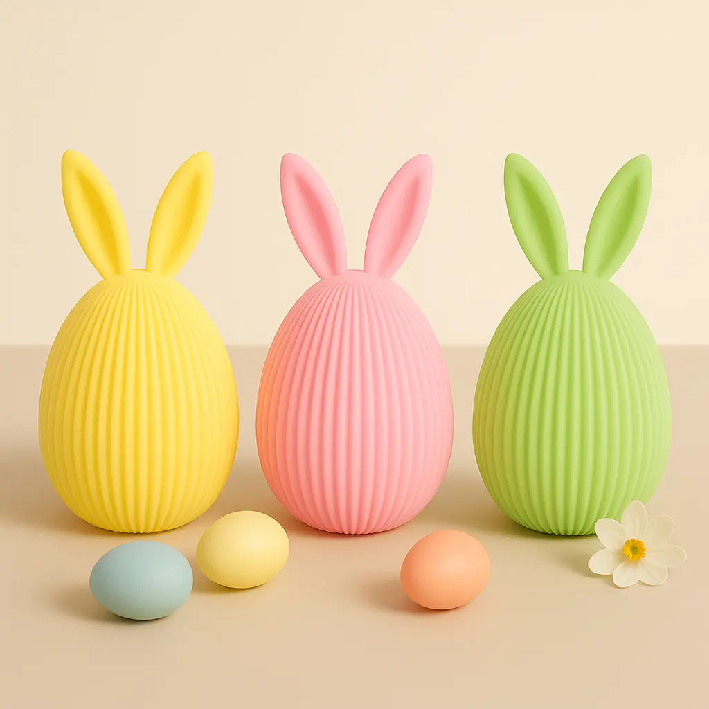 Osterei Figur mit Ohren als Osterdekoration