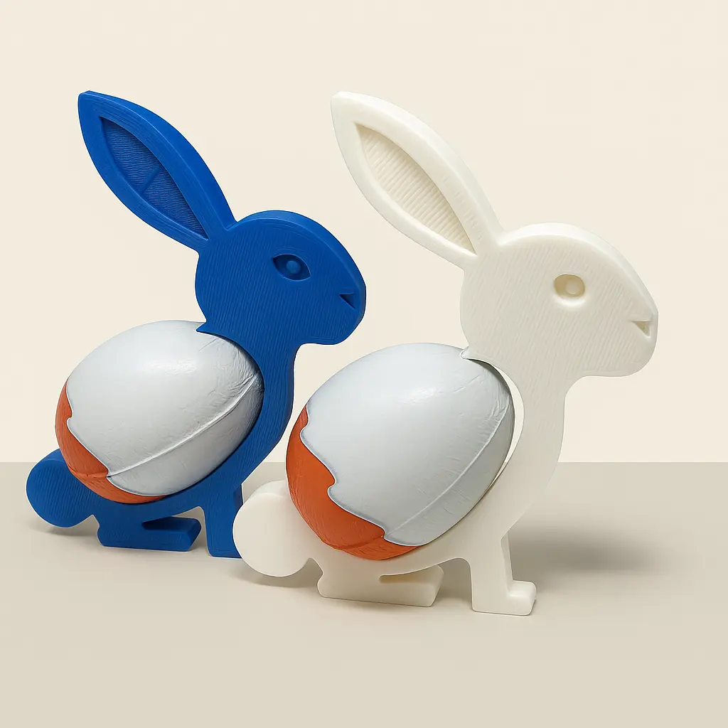Osterhase Figur mit Platz für Schokoladenei