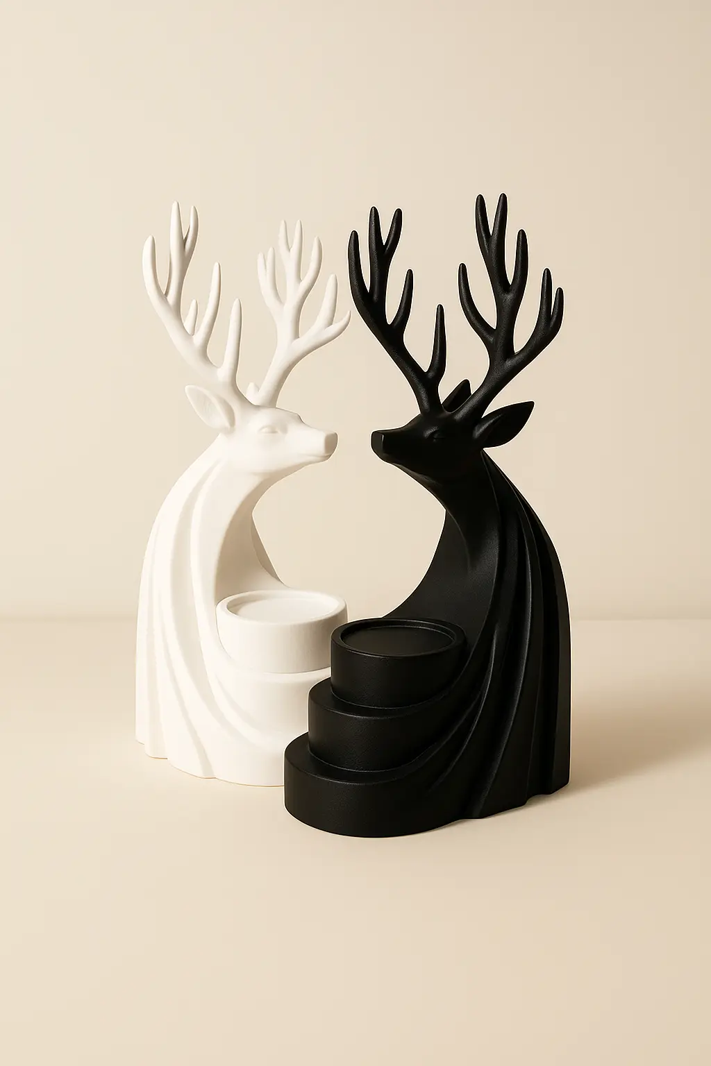 Moderner Rentier Kerzenhalter – stimmungsvolle Weihnachtsdeko