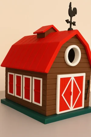 Detailansicht Vogelhaus/Nistkasten Scheune