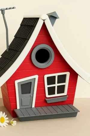 Vogelhaus/Nistkasten Tiny Haus mit Halterung