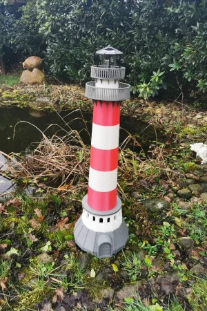 XL Leuchtturm mit Leuchtfeuer – maritime Deko für innen & außen