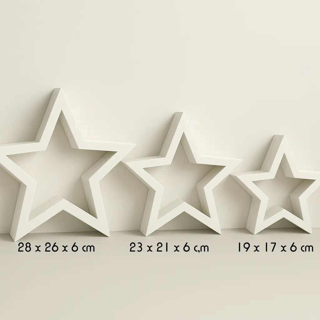 Sterne zur Weihnachtsdeko – für DIY Projekte, einzeln oder als 3er-Set – Bild 3