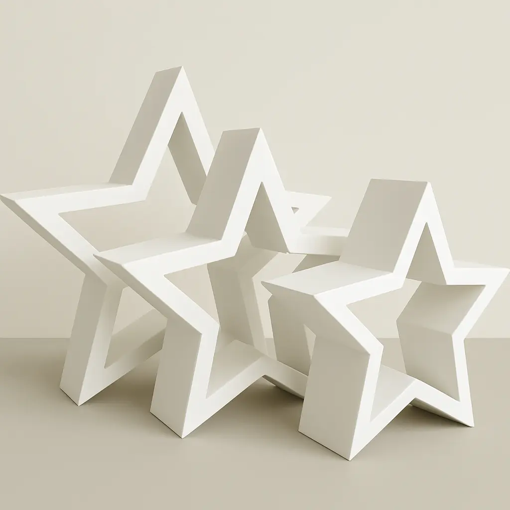 Kleiner Deko Stern für DIY Projekte, minimalistische Weihnachtsdekoration zum Basteln oder Kombinieren