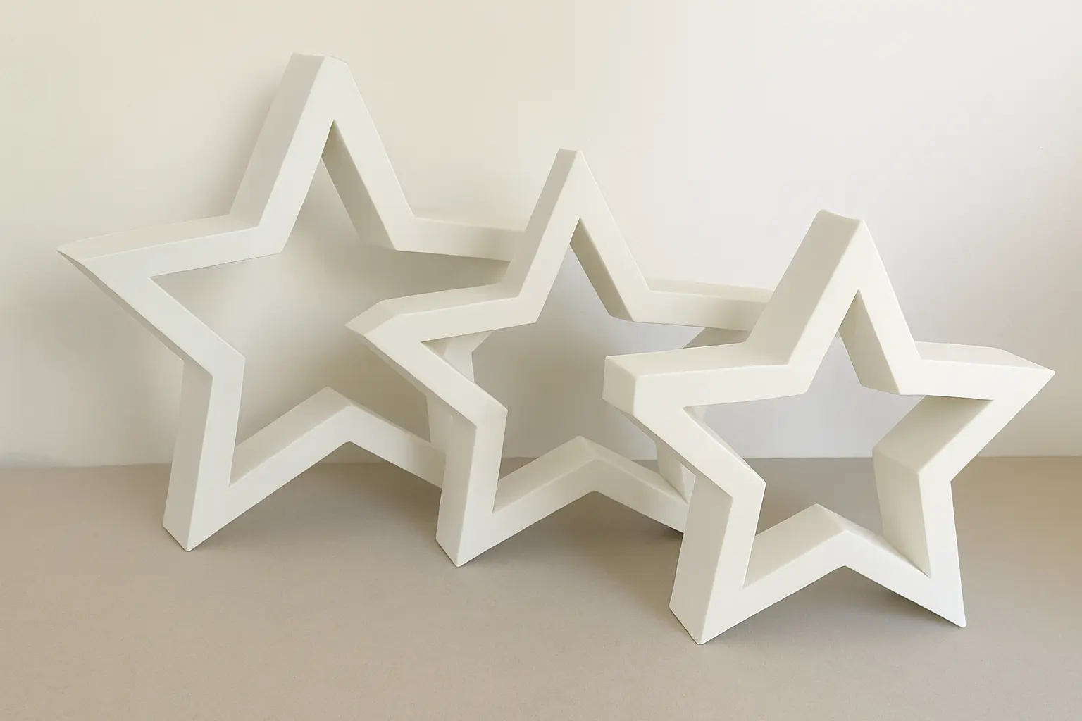 Mittlerer Stern für DIY Projekte, schlichte Weihnachtsdeko zum Bemalen, Bekleben oder naturbelassen verwenden