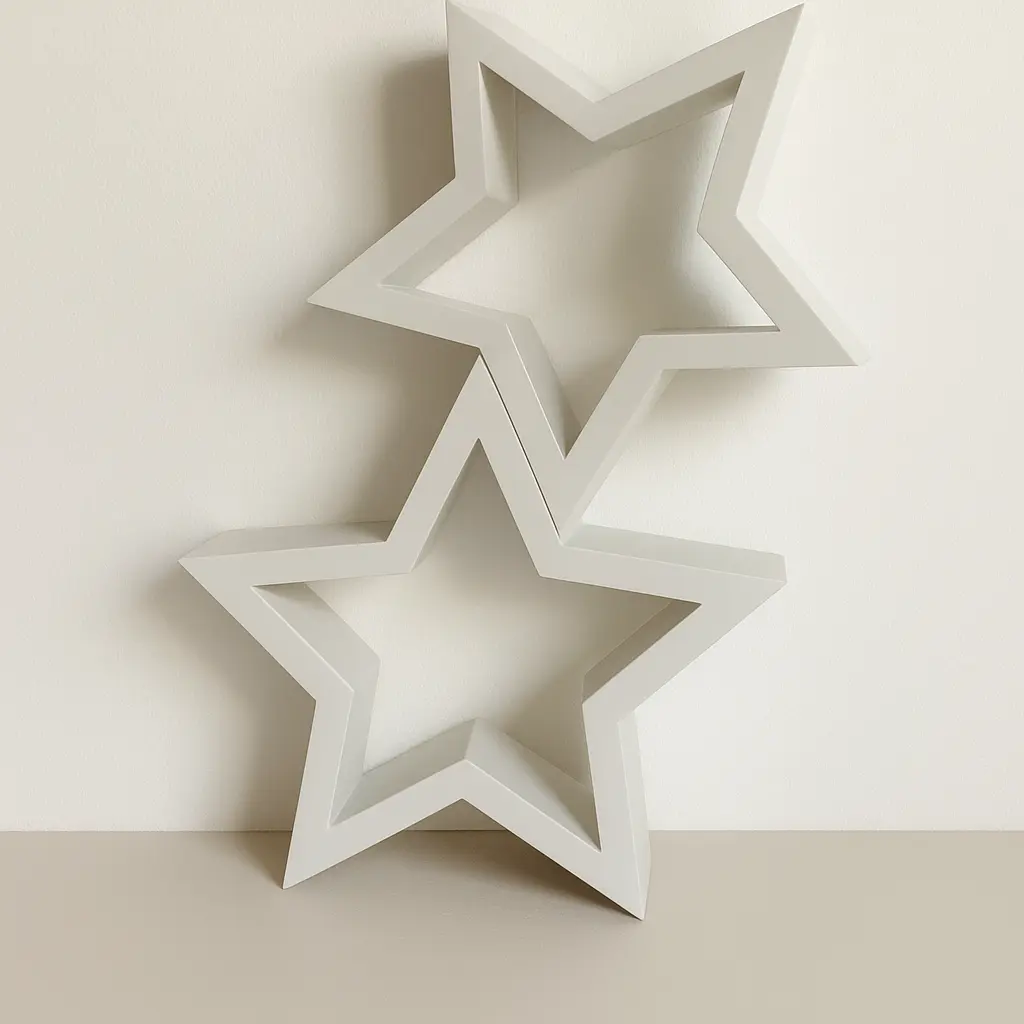 Großer Deko Stern aus 3D-Druck, ideal für kreative DIY Projekte und moderne Weihnachtsdekoration