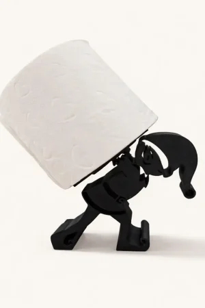 Elwin, der eifrige Elf als Toilettenpapierhalter mit eingesetzter Rolle
