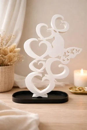 Schmetterling der Herzen Wohnaccessoire als freistehende Dekofigur