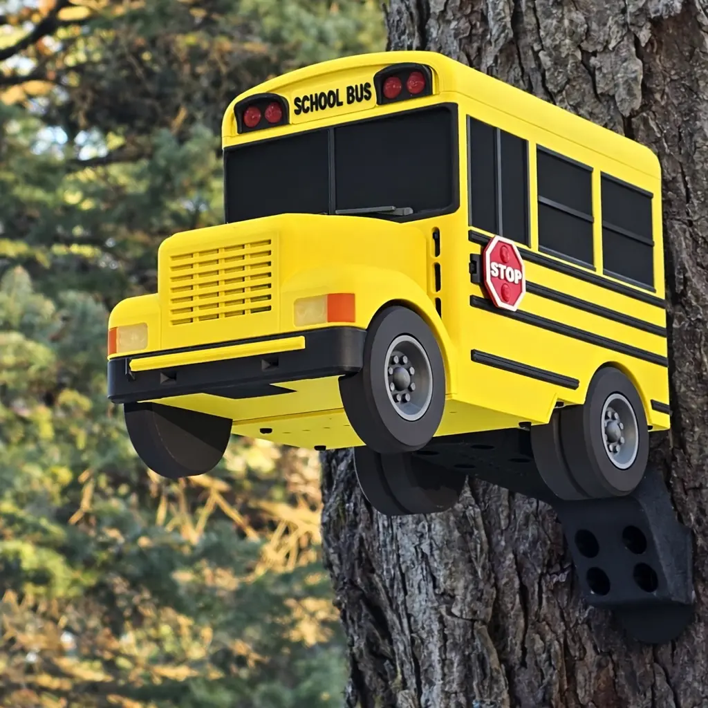 Vogelhaus Schulbus Frontansicht