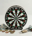 Spardose Dartscheibe stehend