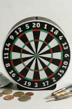 Spardose Dartscheibe stehend